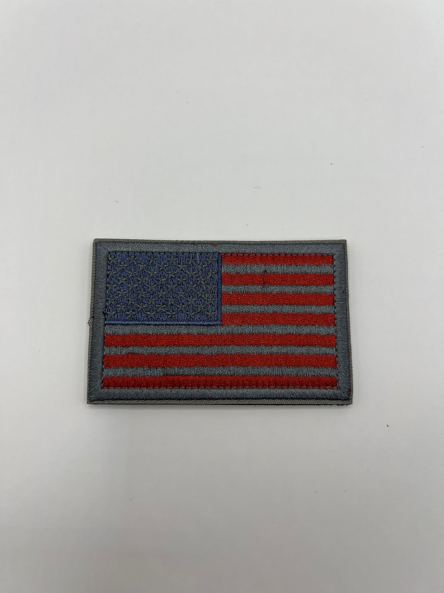 GREY, RED & BLUE AMERICAN FLAG MORALE PATCH