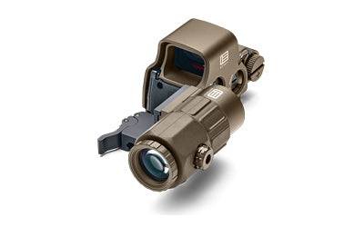 EOTech, EXPS3-0 Holographic Sight, Red 68 MOA Ring with 1 MOA Dot Reticle, Night Vision Compatible, Side Button Controls, Quick Disconnect Mount, Includes G33 3X Magnifier, Tan