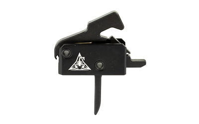 Rise Armament, Super Sporting Trigger, Live Free or Die, Flat Trigger, Anodized Finish, Black and White, Includes Anti-Walk Pins